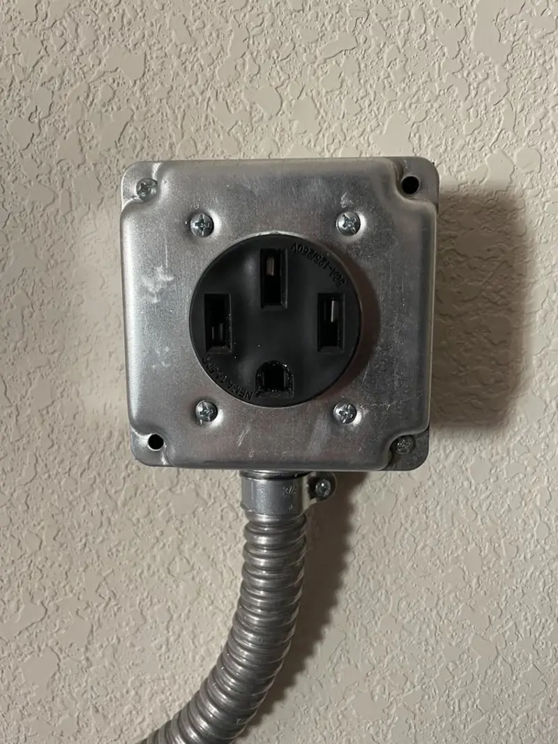 NEMA 14-50 outlet installed for Smart Home Electrical in Hill 'n Dale